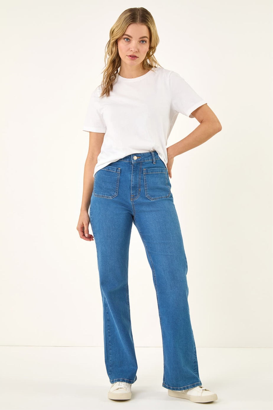 Dusk Denim Front Pocket Bootcut Jeans