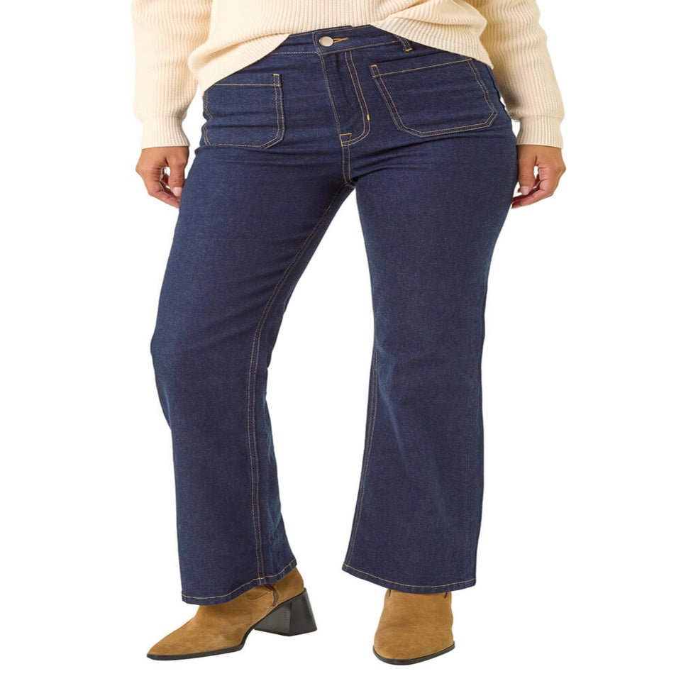 Dusk Indigo Front Pocket Bootcut Jeans