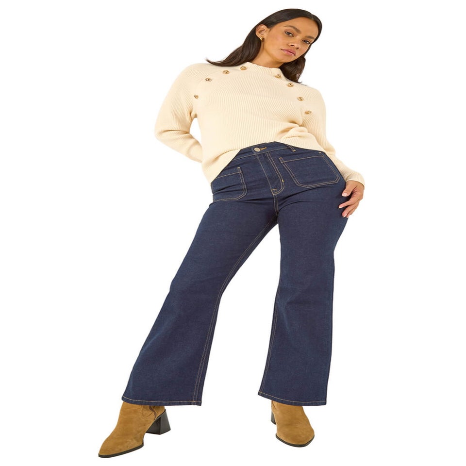 Dusk Indigo Front Pocket Bootcut Jeans