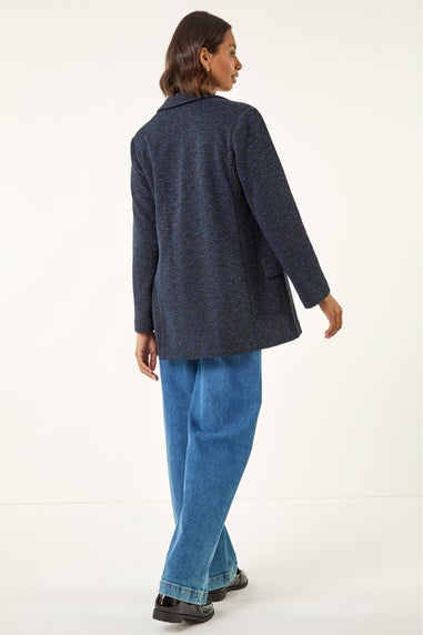 Roman Navy Boucle Jersey Blazer