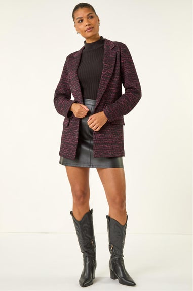 Roman Pink Boucle Jersey Blazer