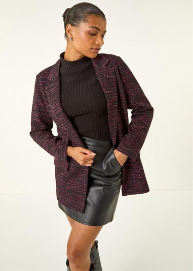 Roman Pink Boucle Jersey Blazer