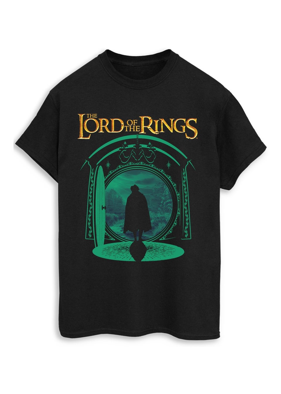 Lord Of The Rings Frodo Circle Black Graphic T-Shirt