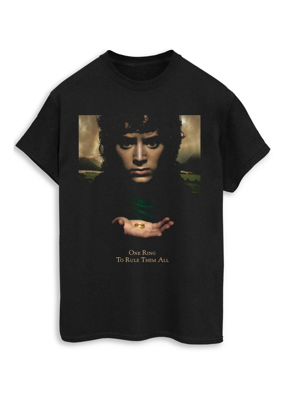 Lord Of The Rings Frodo Ring Black Graphic T-Shirt