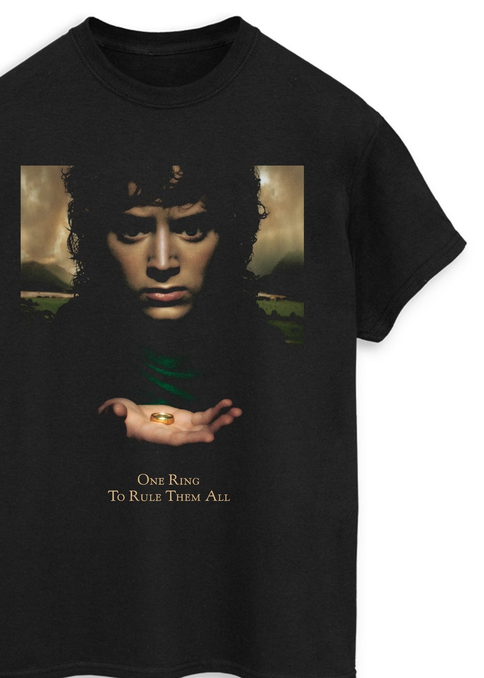 Lord Of The Rings Frodo Ring Black Graphic T-Shirt