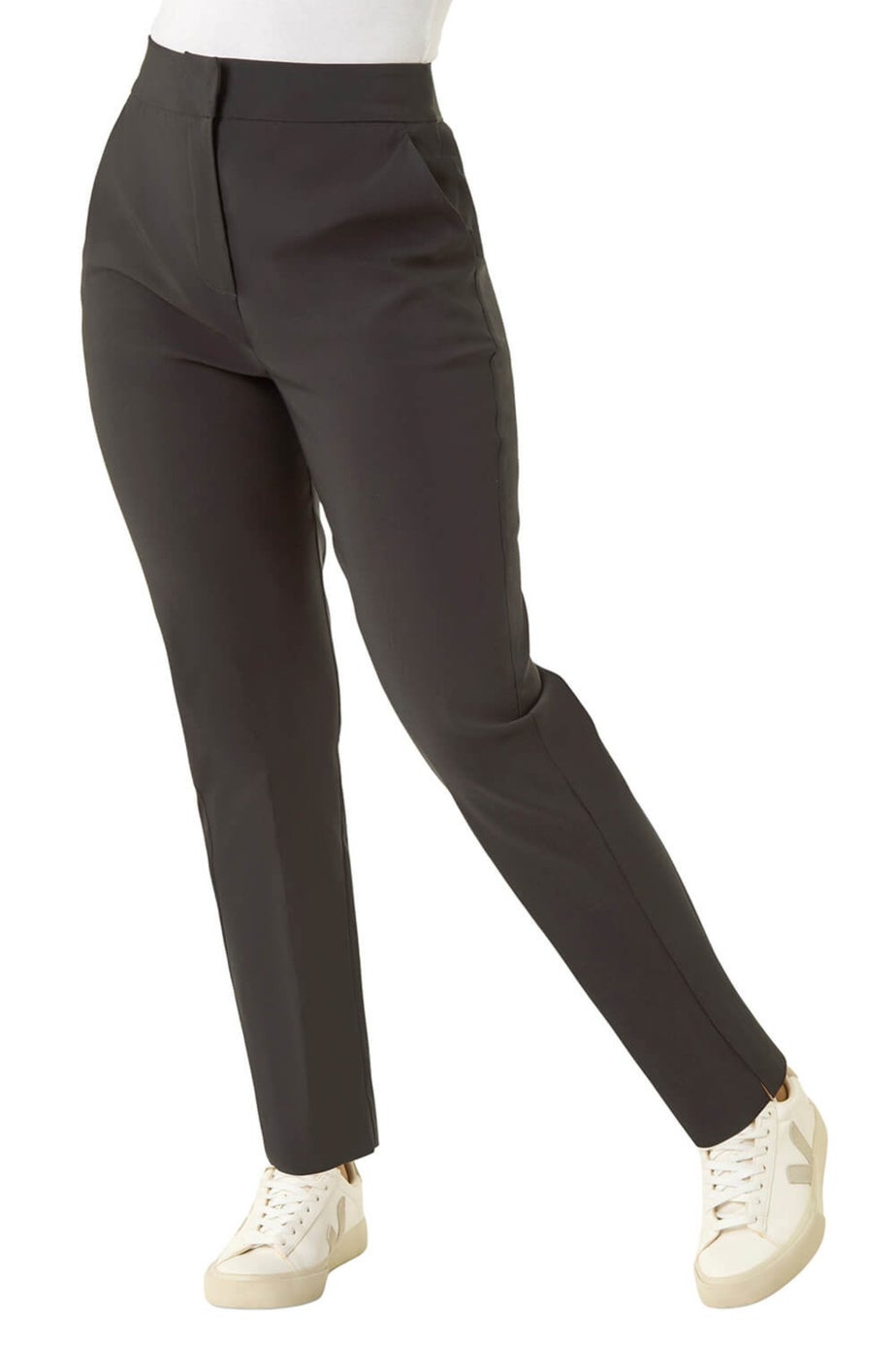 Roman Black Petite Bengaline Smart Stretch Trouser