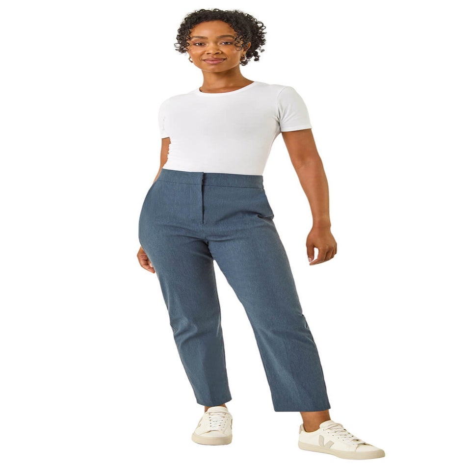 Roman Blue Petite Bengaline Smart Stretch Trouser