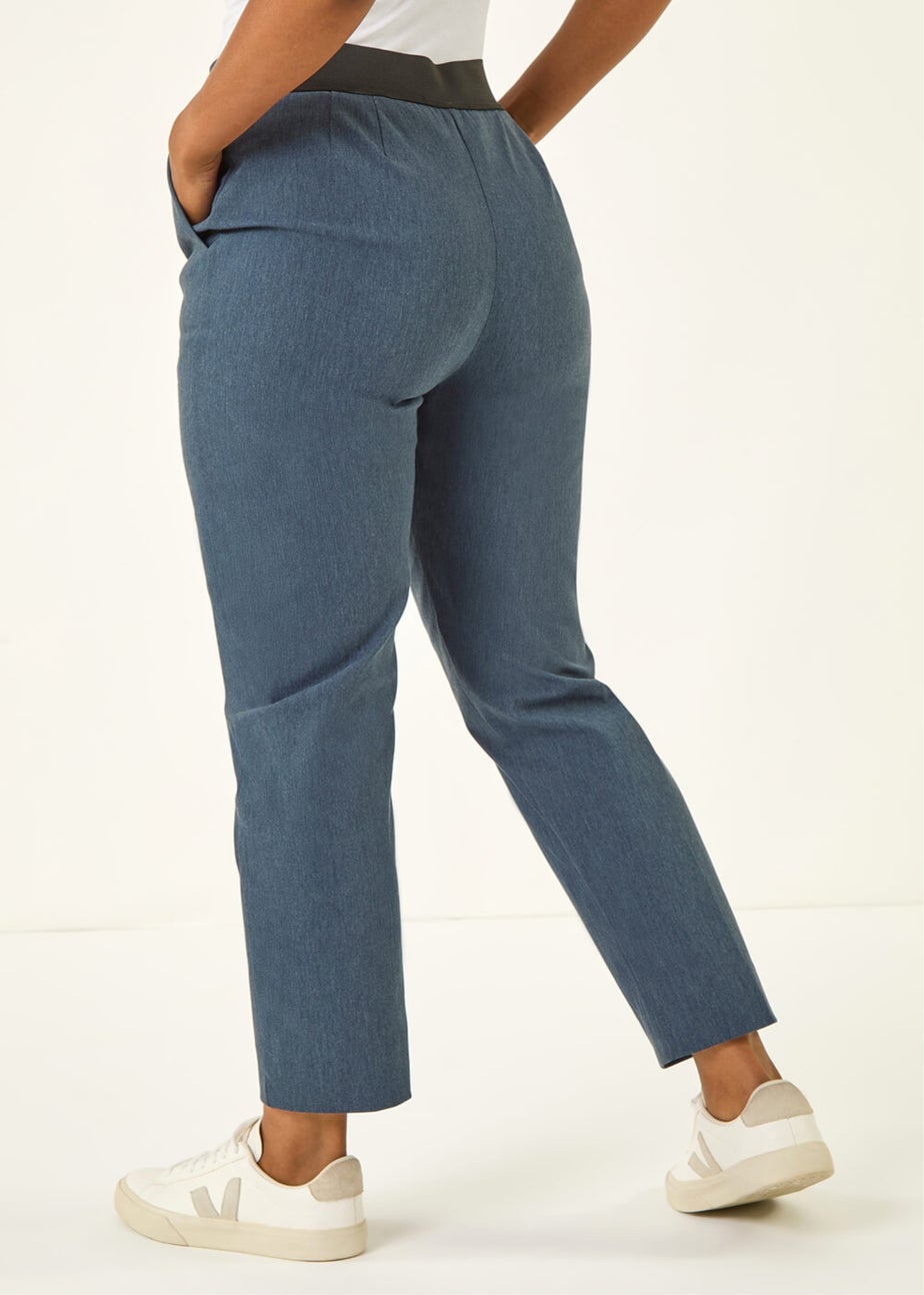 Roman Blue Petite Bengaline Smart Stretch Trouser