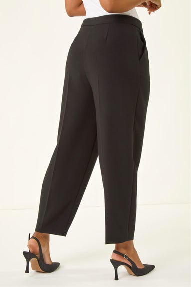 Roman Black Petite Ankle Grazer Smart Stretch Trouser
