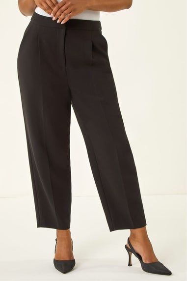 Roman Black Petite Ankle Grazer Smart Stretch Trouser