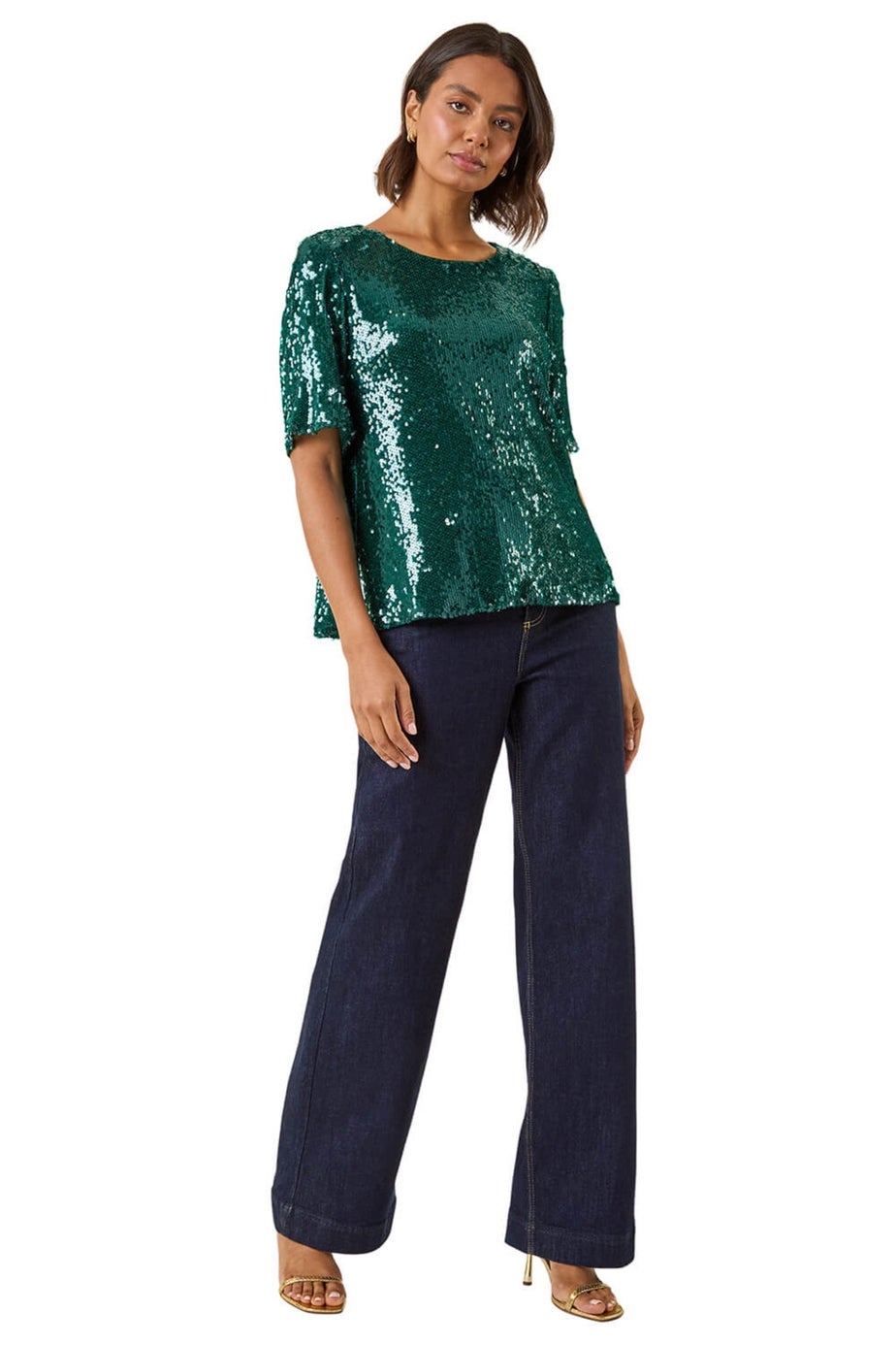 Roman Forest  Sequin Embellished T-Shirt