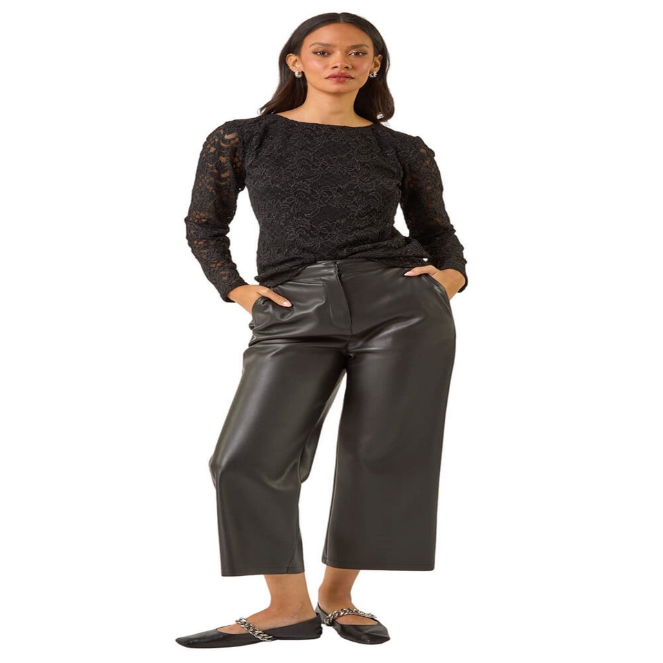 Dusk Black Baroque Lace Top