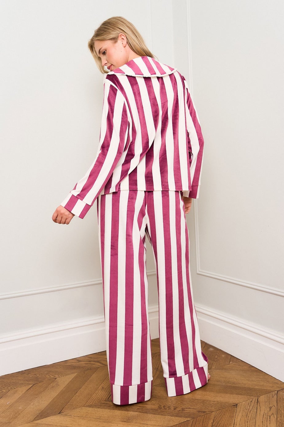 JimJam Burgundy Stripe Stripe Pyjamas
