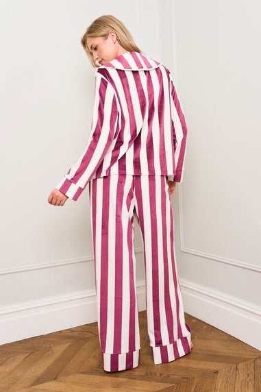 JimJam Burgundy Stripe Stripe Pyjamas