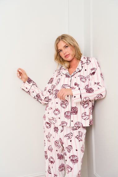JimJam Maroon Printed Breakfast Pyjama
