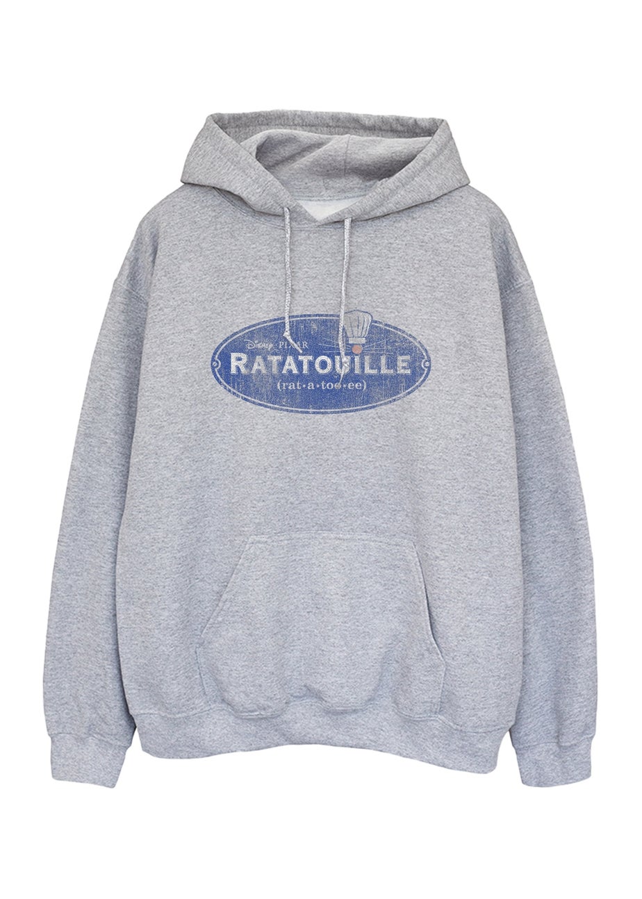 Disney Ratatouille Logo Grey Graphic Hoodie