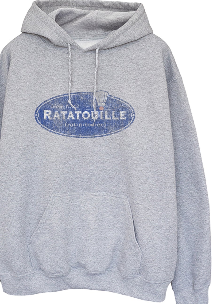 Disney Ratatouille Logo Grey Graphic Hoodie
