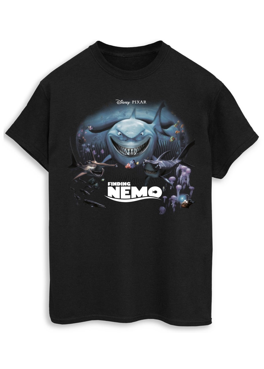 Disney Finding Nemo Sharks Black Graphic T-Shirt