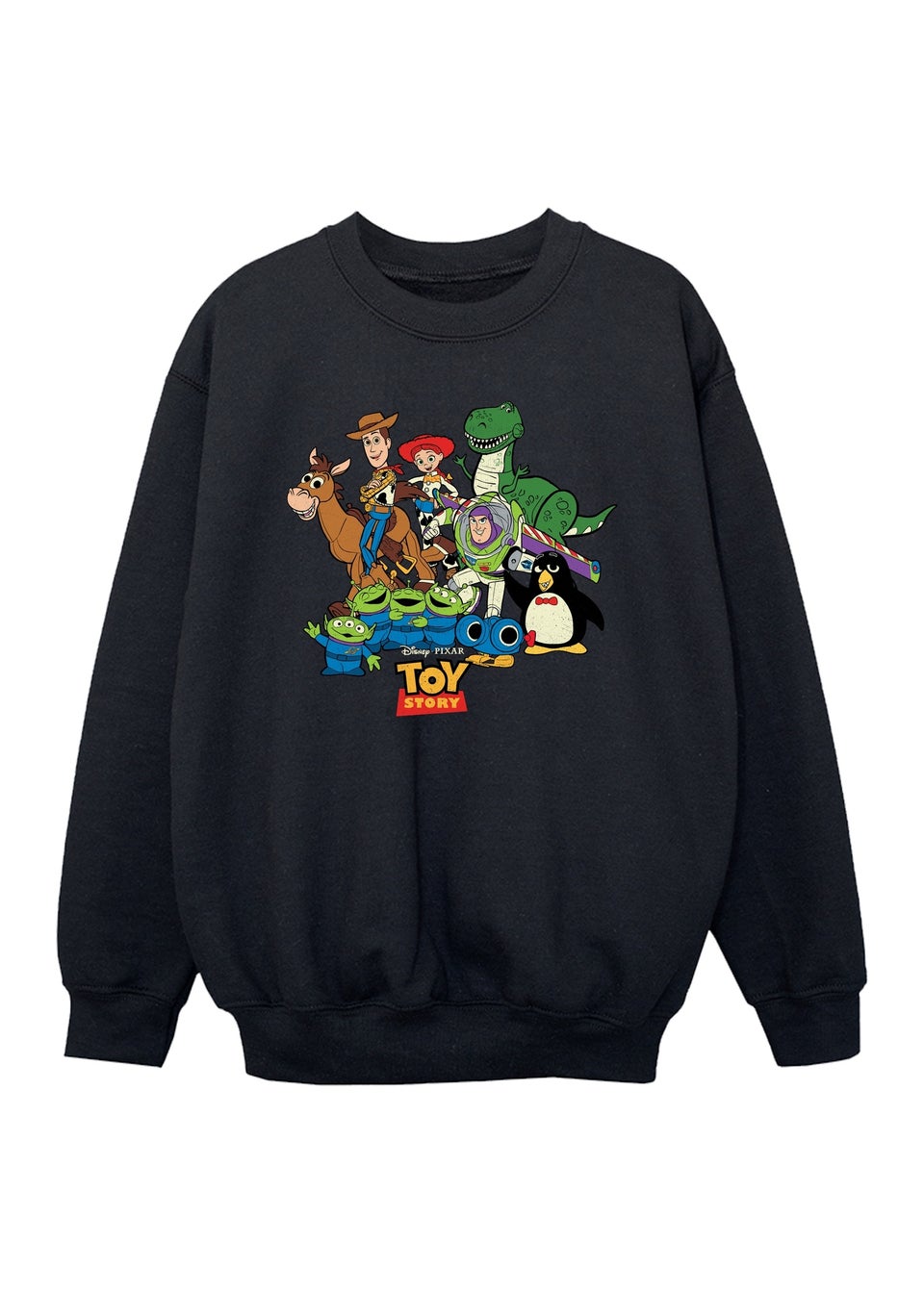 Disney Toy Story Group Boys Black Graphic Sweatshirt (Age 3-13 Years)
