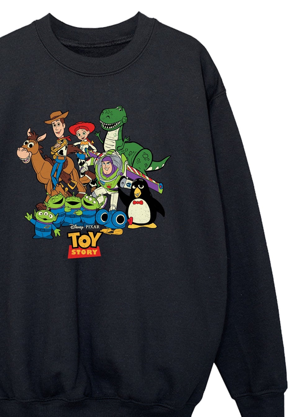 Disney Toy Story Group Boys Black Graphic Sweatshirt (Age 3-13 Years)