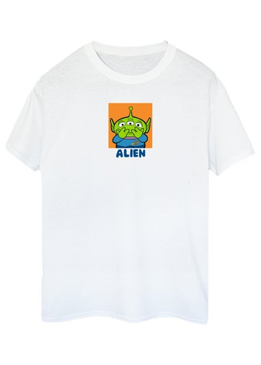 Disney Toy Story Alien White Graphic Boyfriend Fit T-Shirt