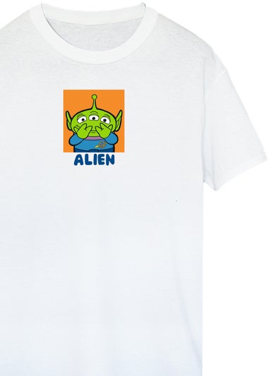 Disney Toy Story Alien White Graphic Boyfriend Fit T-Shirt