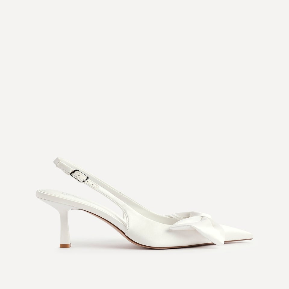Linzi Always Ivory Satin Court Heels