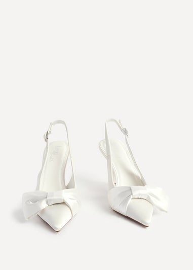 Linzi Always Ivory Satin Court Heels