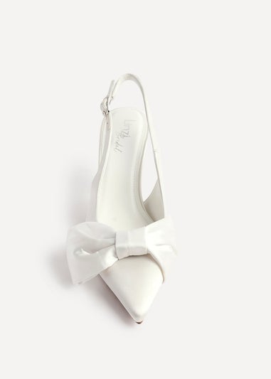 Linzi Always Ivory Satin Court Heels