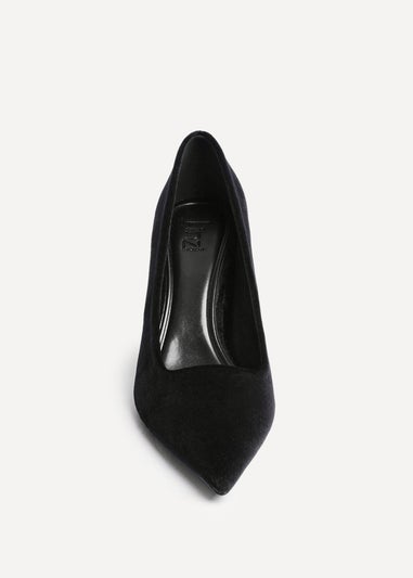 Linzi Kat Black Velvet Classic Court Heels