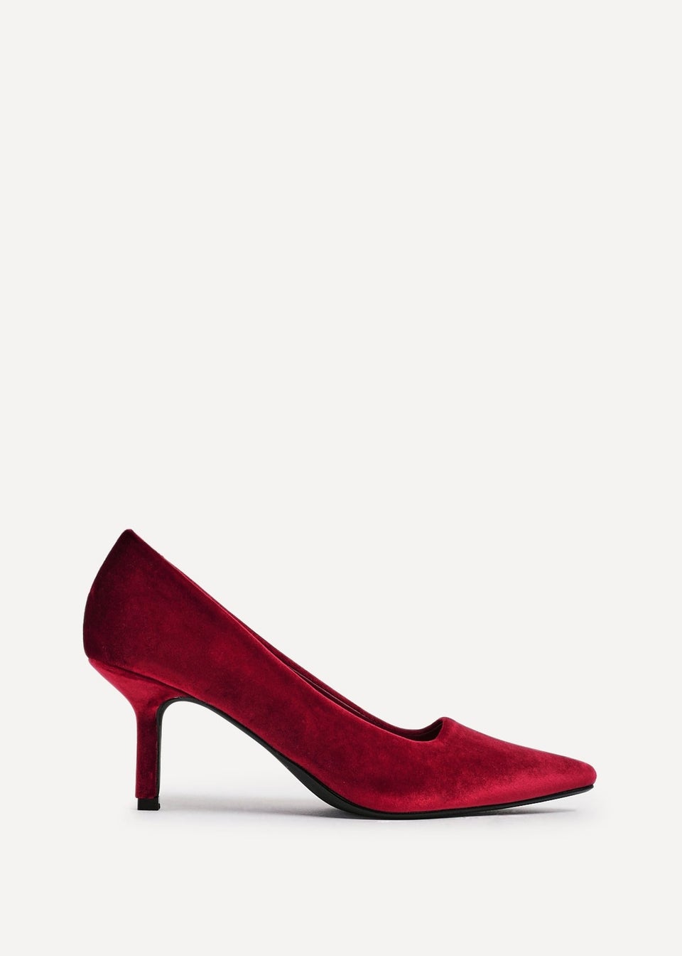 Linzi Kat Burgundy Velvet Classic Court Heels