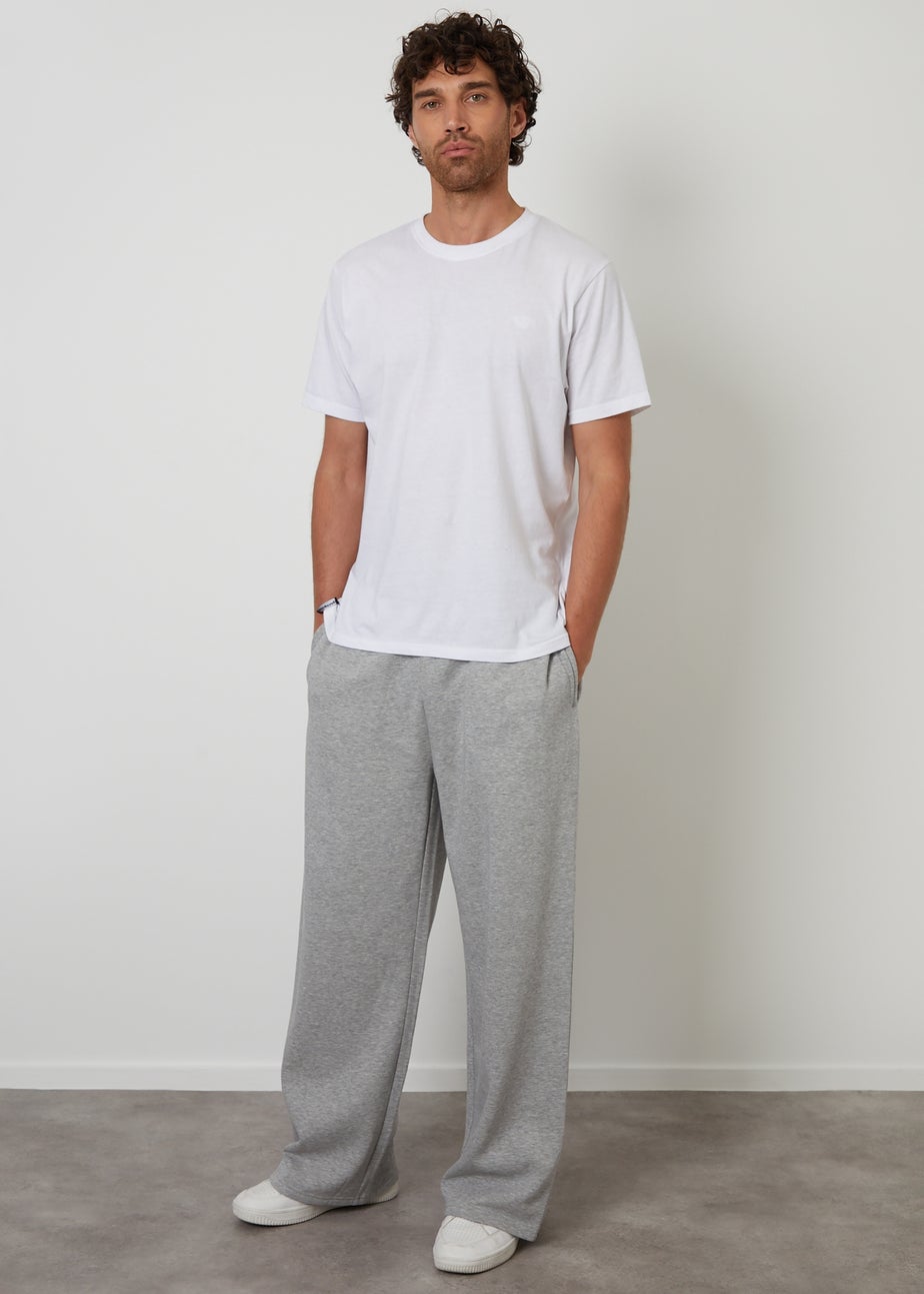 Threadbare Light Grey Wide Leg Joggers