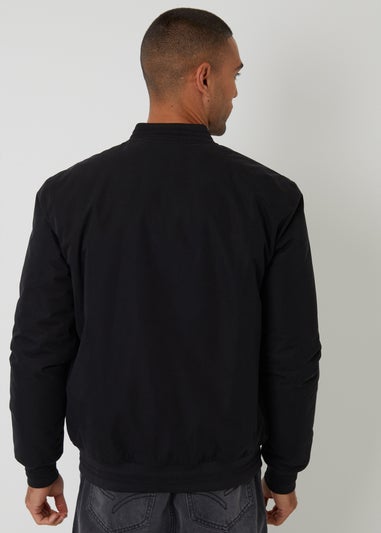 Threadbare Black Padded Bomber Jacket