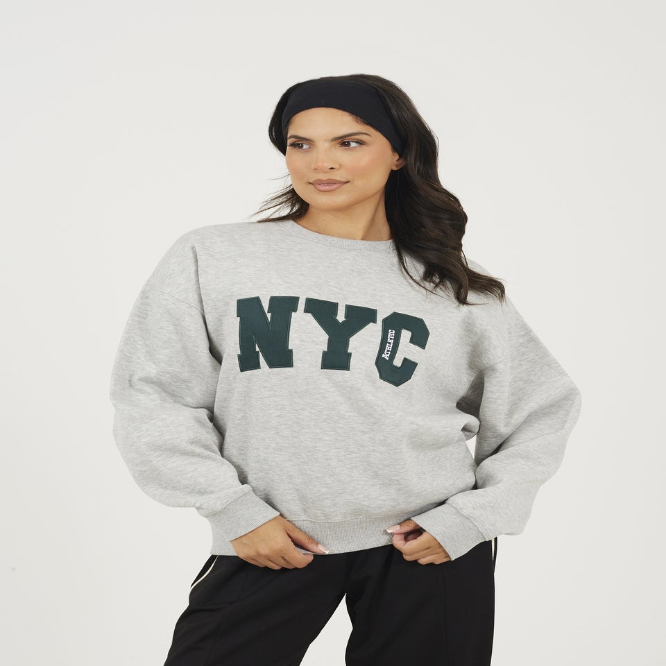 Brave Soul Grey Slogan Crew Neck Sweatshirt