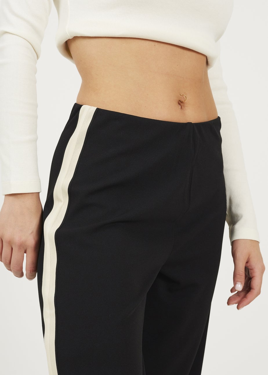 Brave Soul Black Side Stripe Wide Leg Joggers