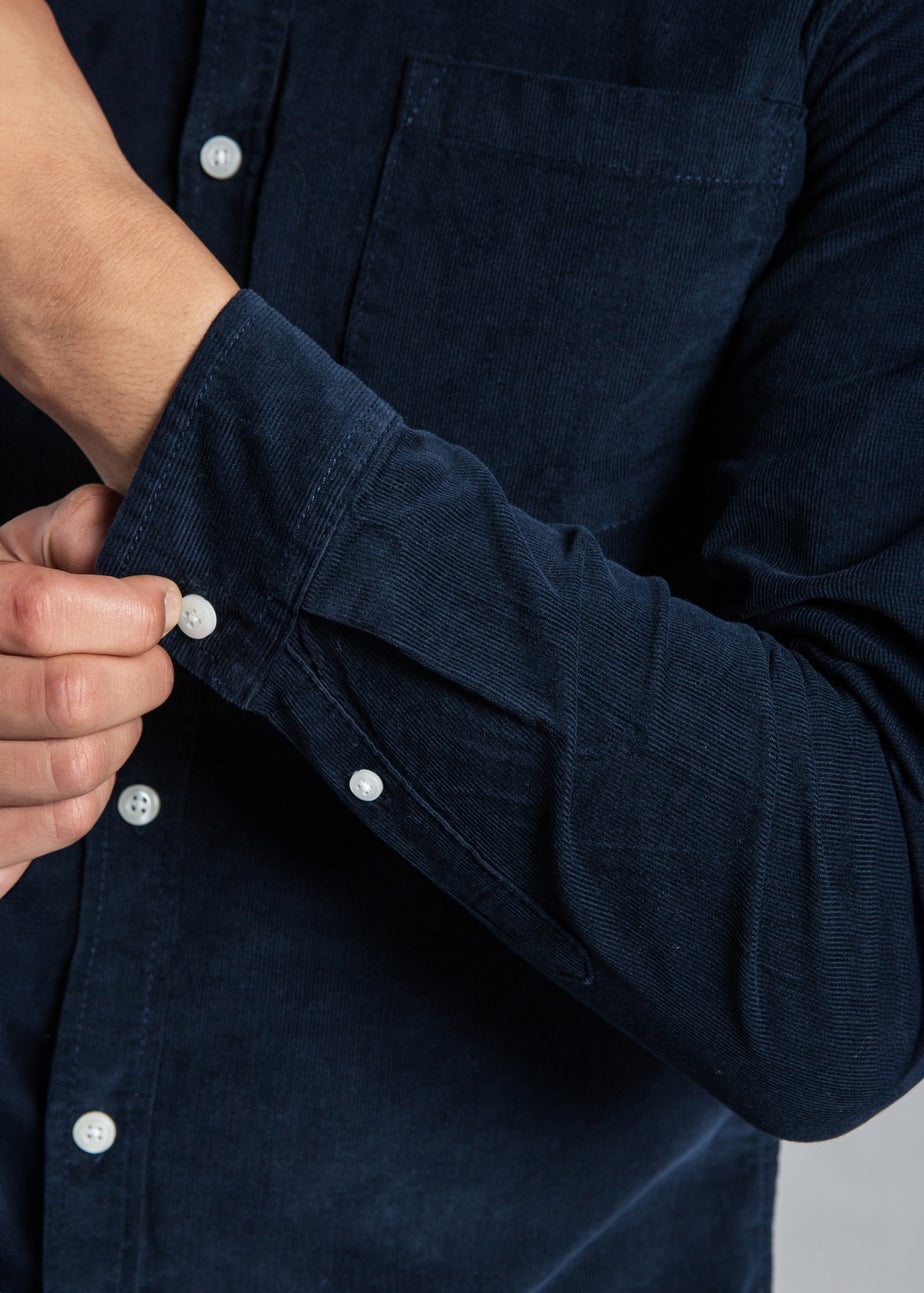 Tokyo Laundry Navy Cotton Corduroy Long Sleeve Shirt