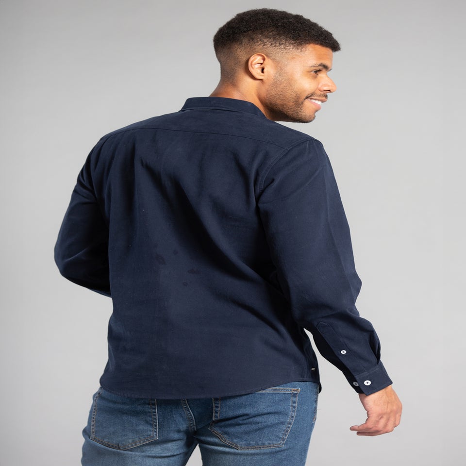 Tokyo Laundry Navy Cotton Oxford Long Sleeve Shirt
