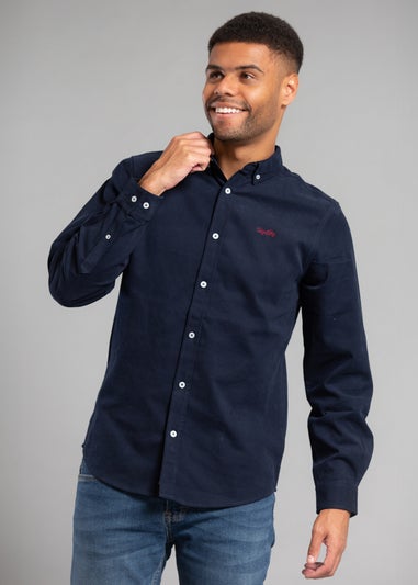 Tokyo Laundry Navy Cotton Oxford Long Sleeve Shirt