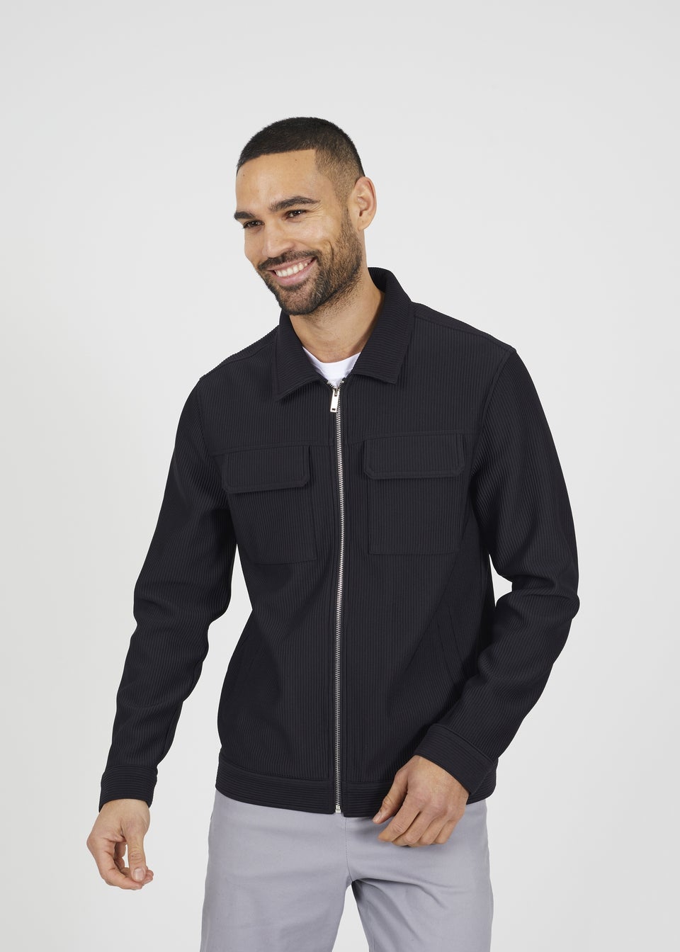 Brave Soul Black Patch Pocket Shacket