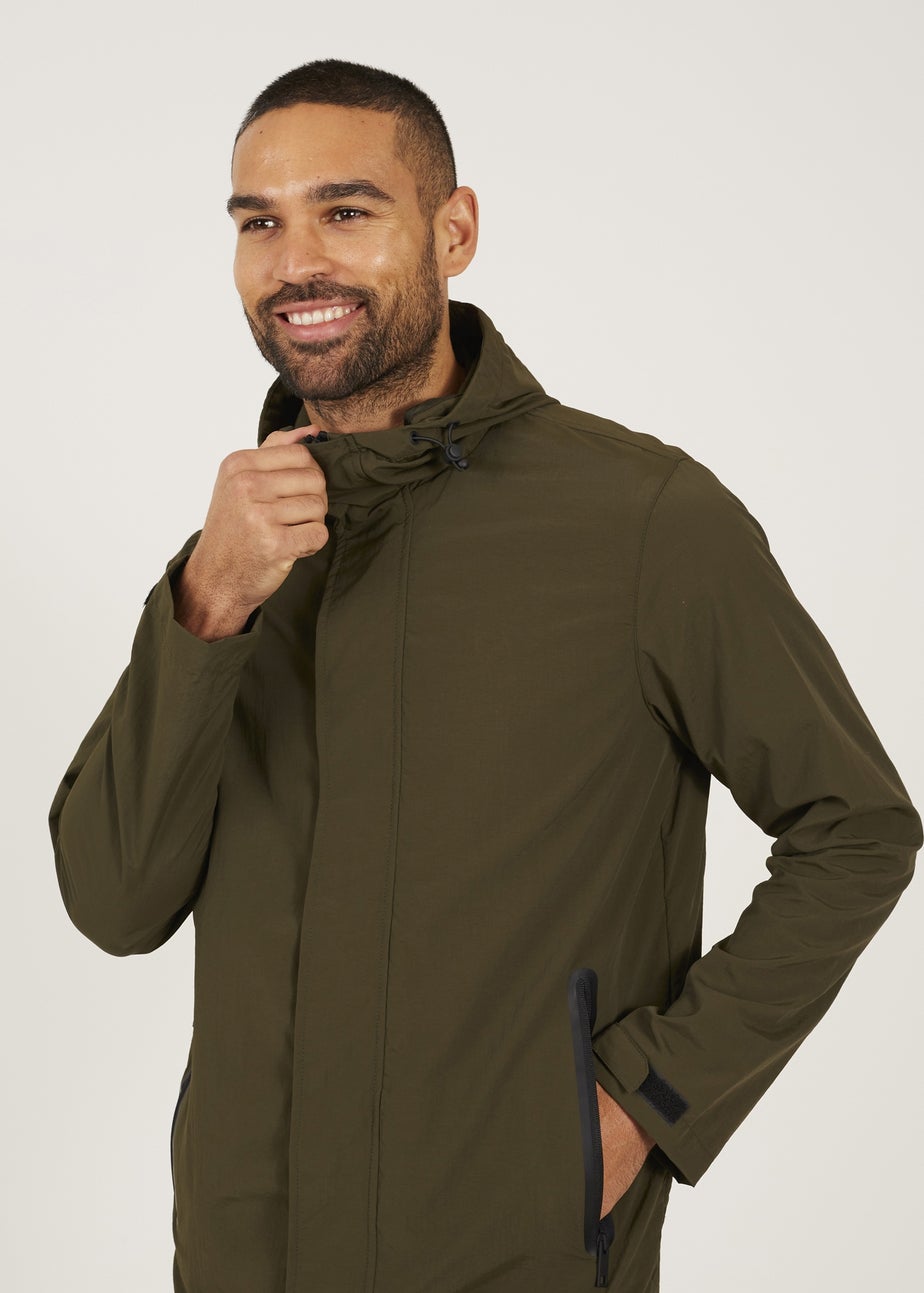 Brave Soul Khaki Lightweight Hooded Parka Jacket