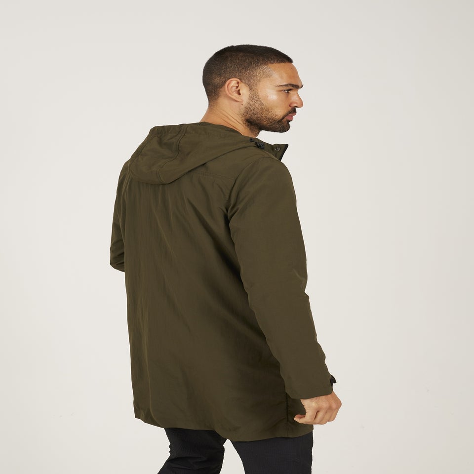 Brave Soul Khaki Lightweight Hooded Parka Jacket