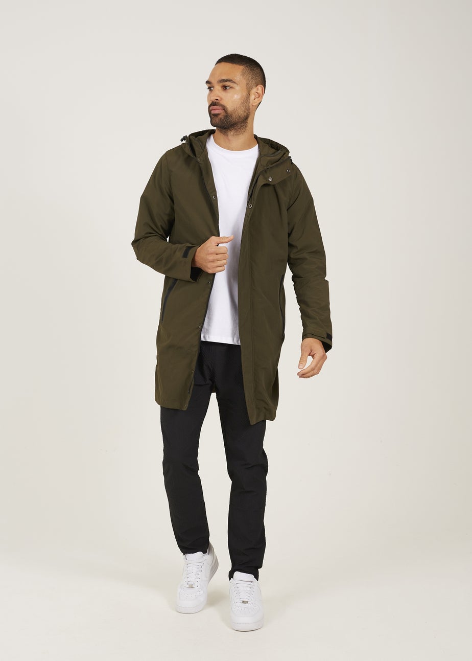 Brave Soul Khaki Lightweight Hooded Parka Jacket