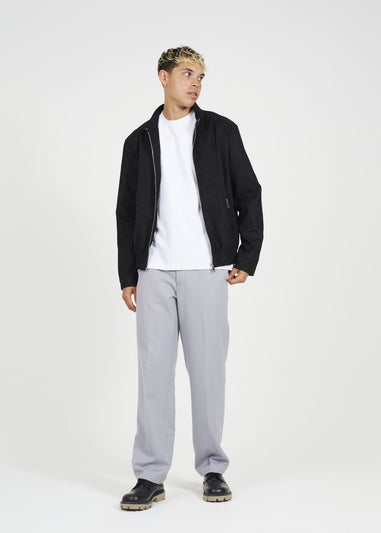 Brave Soul Black Faux Suede Bomber Jacket