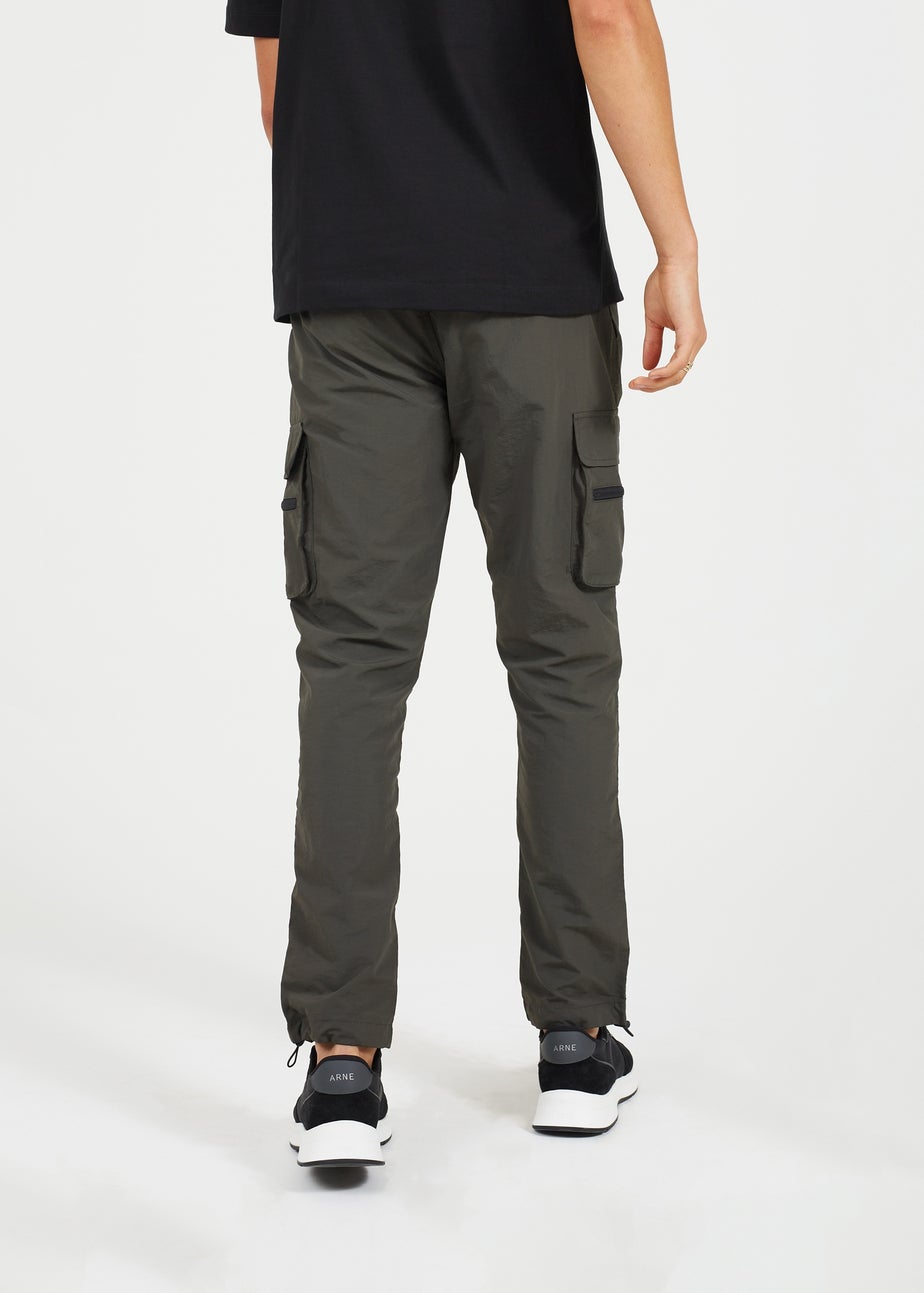 Brave Soul Khaki Elasticated Waist Cargo Style Trousers