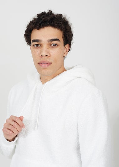 Brave Soul Cream Teddy Fleece Hoodie