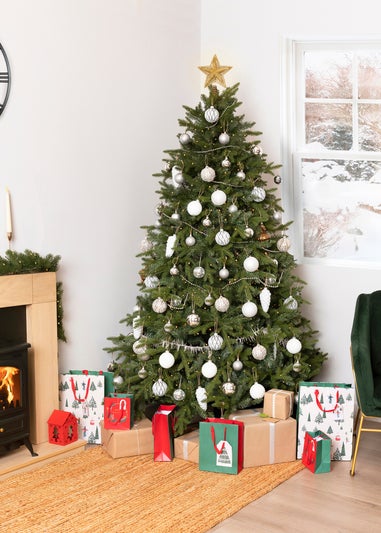 Charles Bentley Green 6ft Faux Nordic Spruce Hinged Christmas Tree