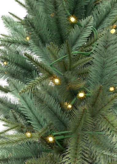 Charles Bentley Green Luxury Indoor Outdoor 4ft Pre-Lit Faux Christmas Tree in Box Planter