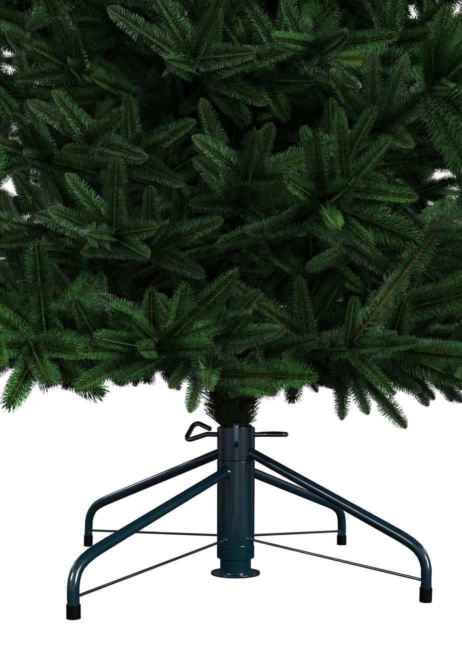 Charles Bentley Green Luxury 7ft Slimline Faux Nordic Spruce Hinged Christmas Tree