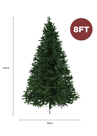 Charles Bentley  Green Luxury 8ft Faux Nordic Spruce Hinged Christmas Tree