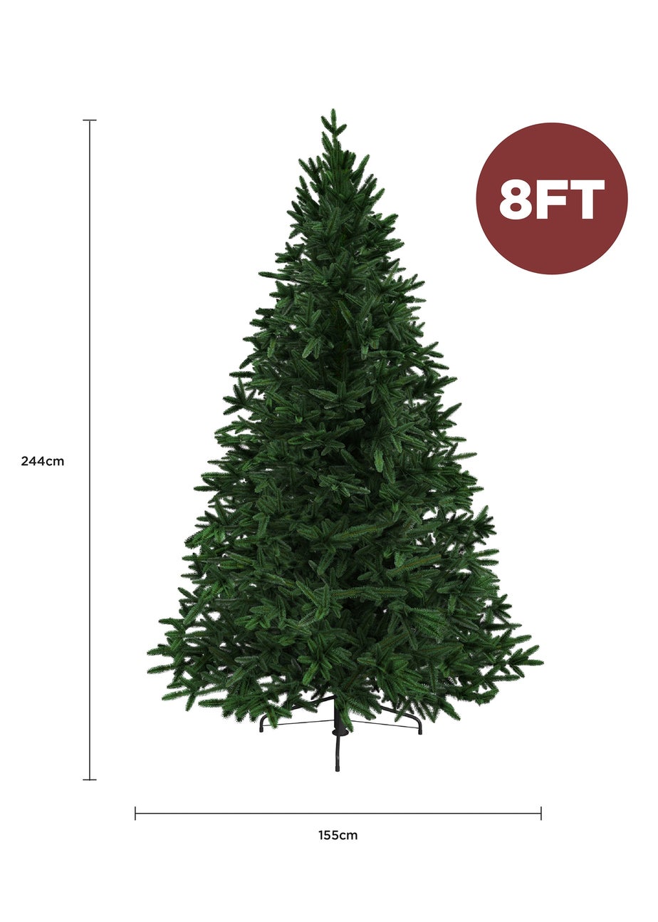 Charles Bentley  Green Luxury 8ft Faux Nordic Spruce Hinged Christmas Tree